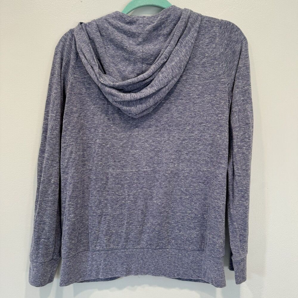 GAP Zip Up Hoodie Lightweight Heathered Purple Athleisure Lounge Women sz Medium - Picture 7 of 10
